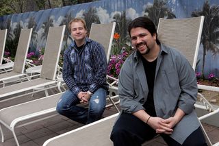 Vince Zampella and Jason West in 2010, just after founding Respawn.