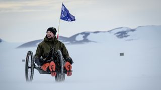 Darren Edwards hand biking