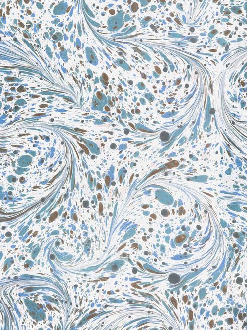 Marble Swirls Wallpaper in Blue