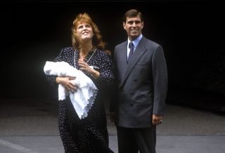 Baby Beatrice with her parents Prince Andrew and Sarah Ferguson