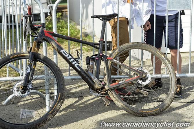 Absalon rode his first race on full suspension to win