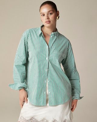 Garçon Shirt in Striped Cotton Poplin