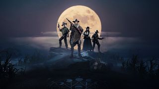 Hunt: Showdown Traitor's Moon event promotional image with hunters stood in front of moon