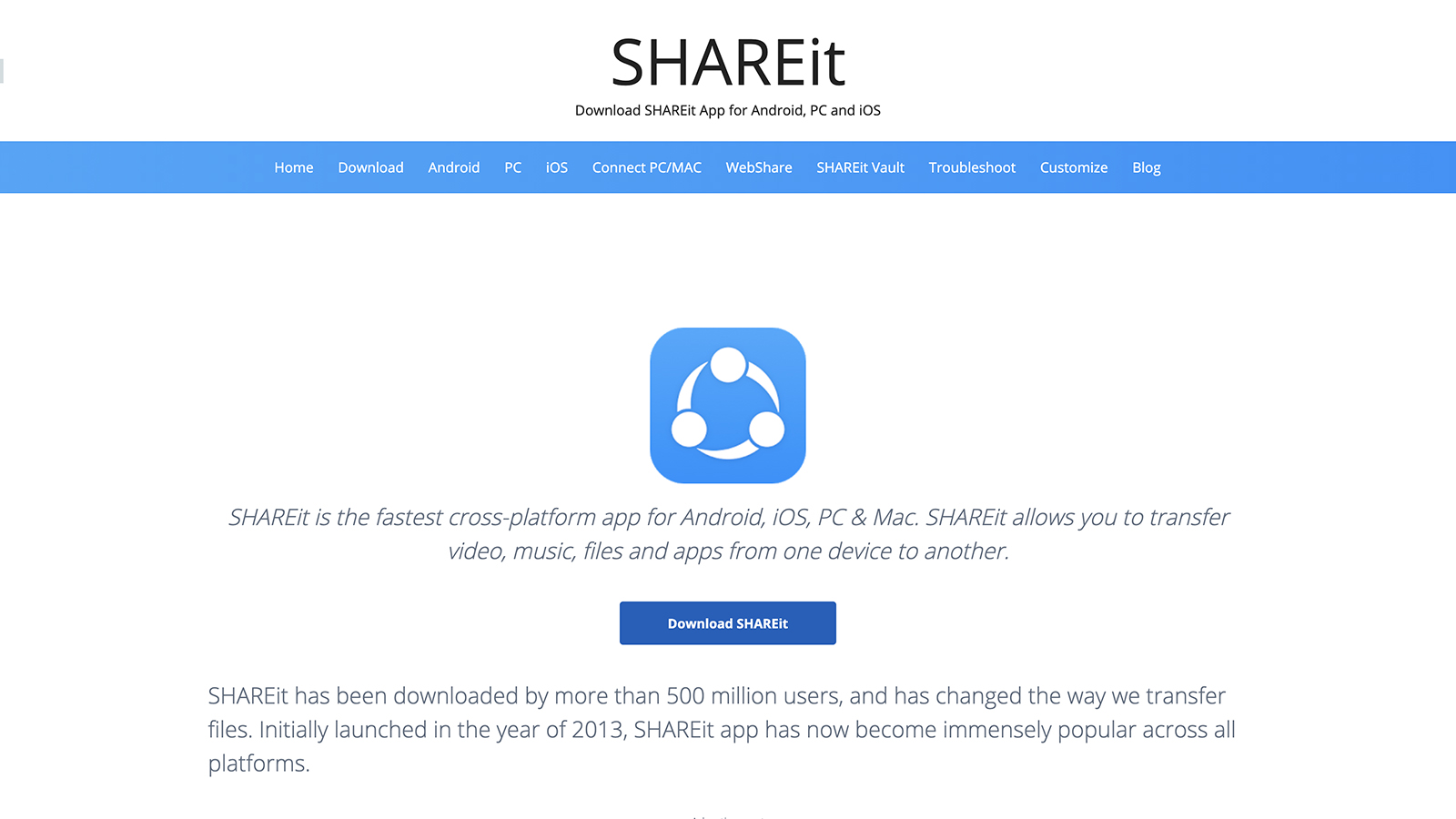 download a shareit app