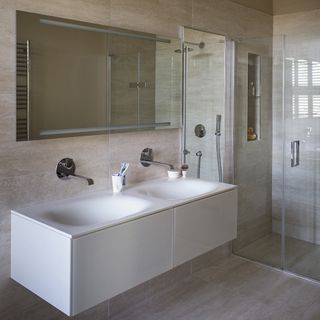 bathroom with double basin