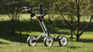 Longridge Eze Glide Smart Fold Push cart on grass