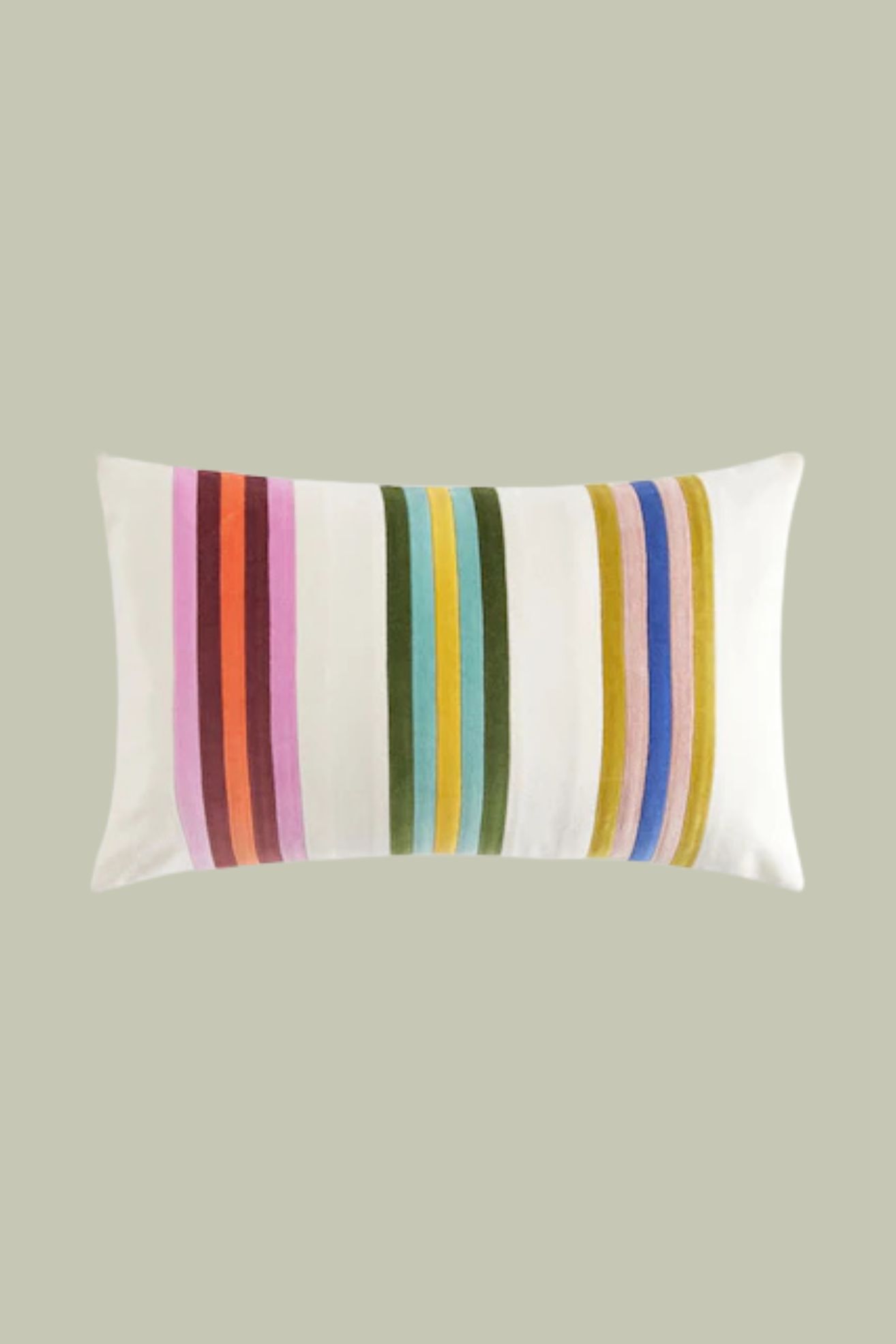 Next, Multi Bright Joy Velvet Stripe Cushion