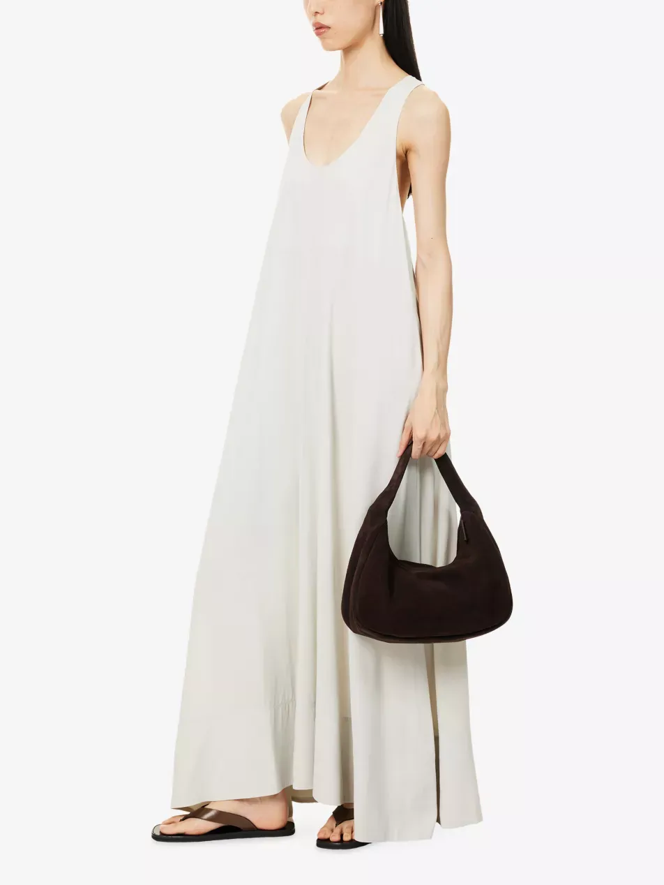 Scoop-Neck Relaxed-Fit Jersey Maxi Dress - Xs