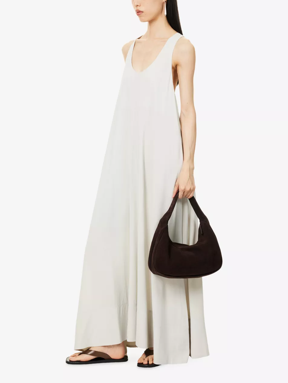 Scoop-Neck Relaxed-Fit Jersey Maxi Dress - Xs
