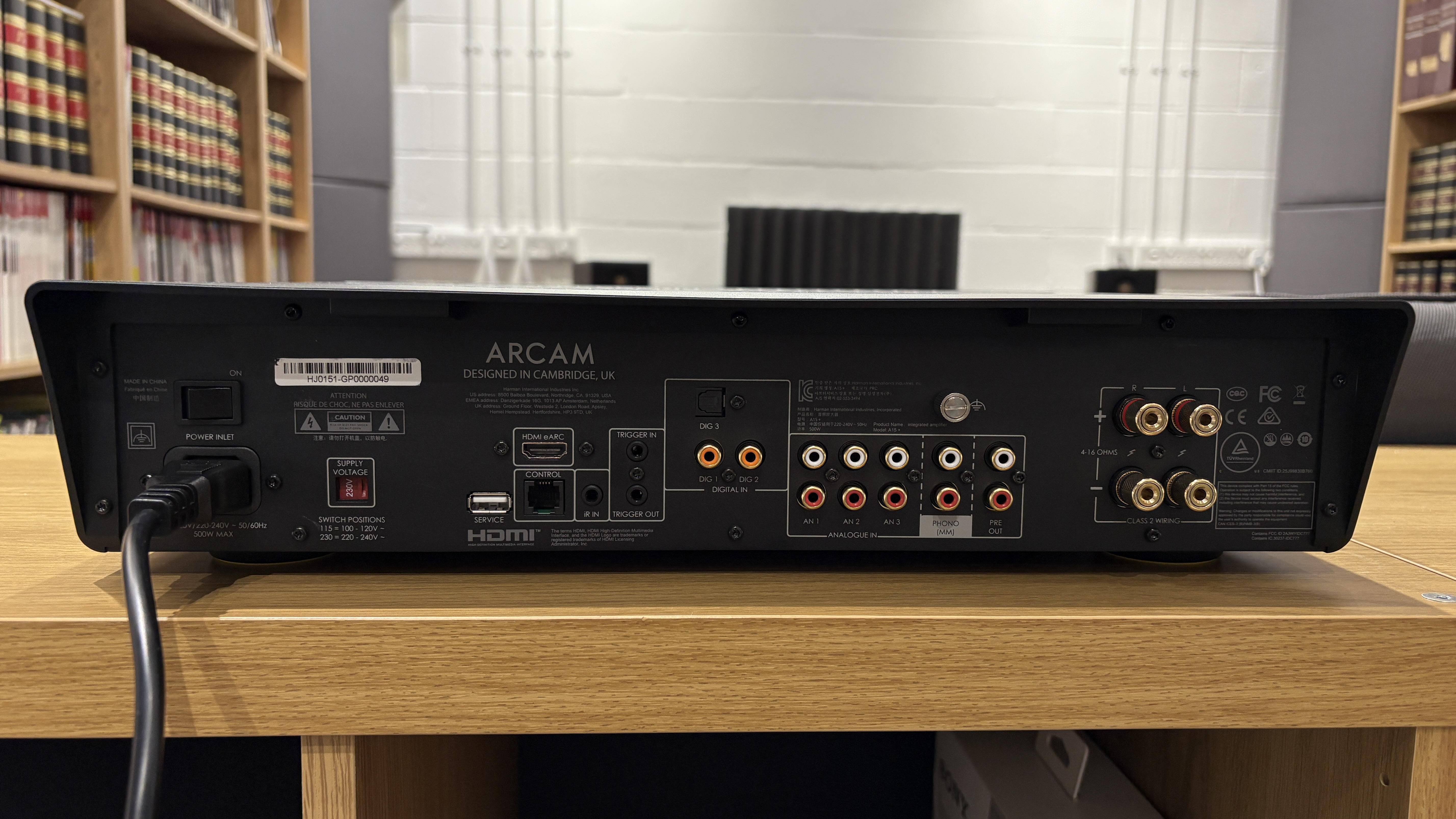 Arcam A15+ in test room