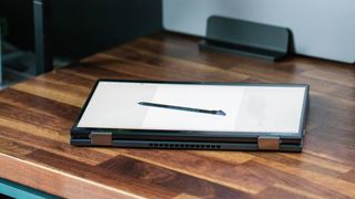 Acer Chromebook Spin 714 with Acer stylus on top