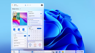 A concept of Windows 12 displaying widgets