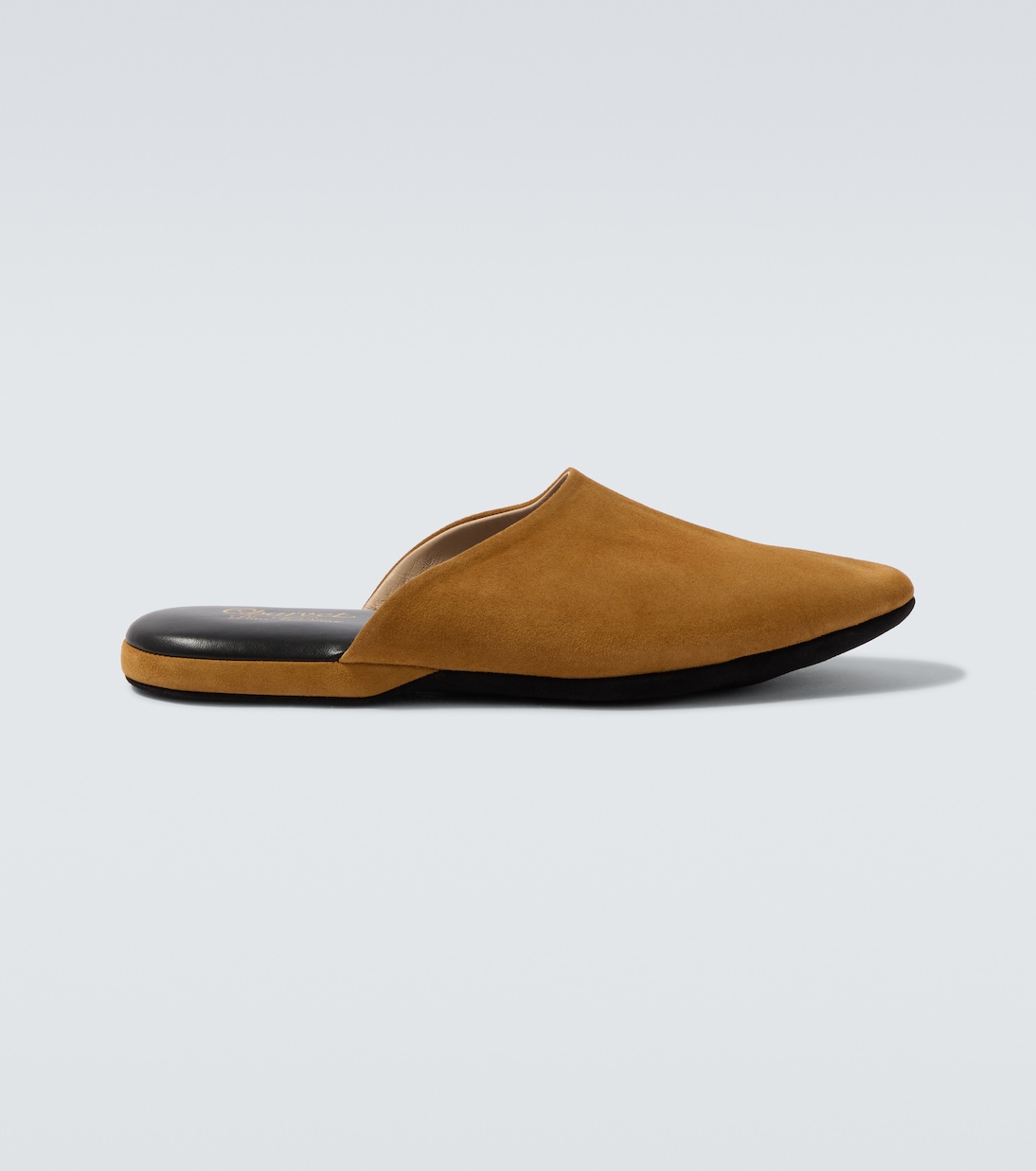 Leather-Lined Suede Slippers