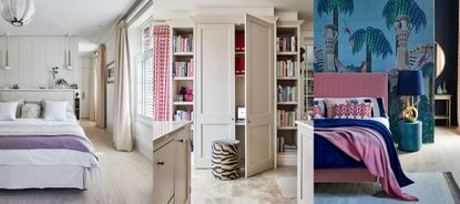 Three examples of teenage girl bedroom ideas.