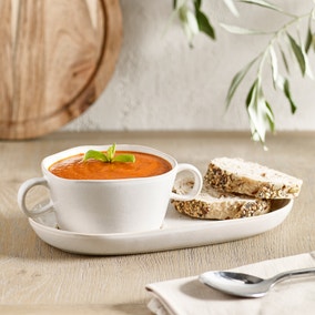 Amalfi Double Handled Serving Bowl &amp;amp; Plate