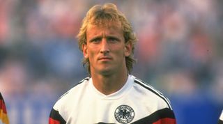 10-25 June 1988: Portrait of Andreas Brehme of West Germany before the European Championship match against Italy at the Rheinstadion in Dusseldorf, West Germany. The match ended in a 1-1 draw. \ Mandatory Credit: David Cannon/Allsport