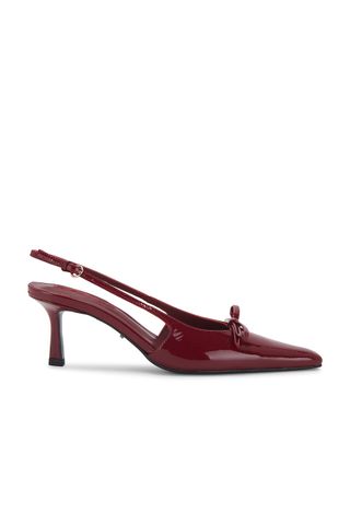 Slingback mit Hühnerfedern