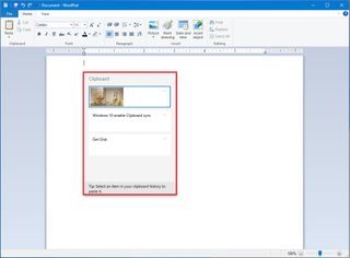 Windows 10 Clipboard interface