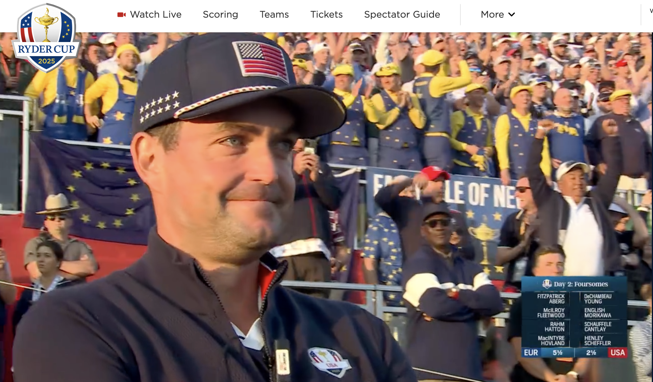 Ryder Cup 2025 live