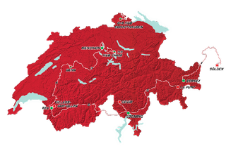 Tour de Suisse 2017 race map