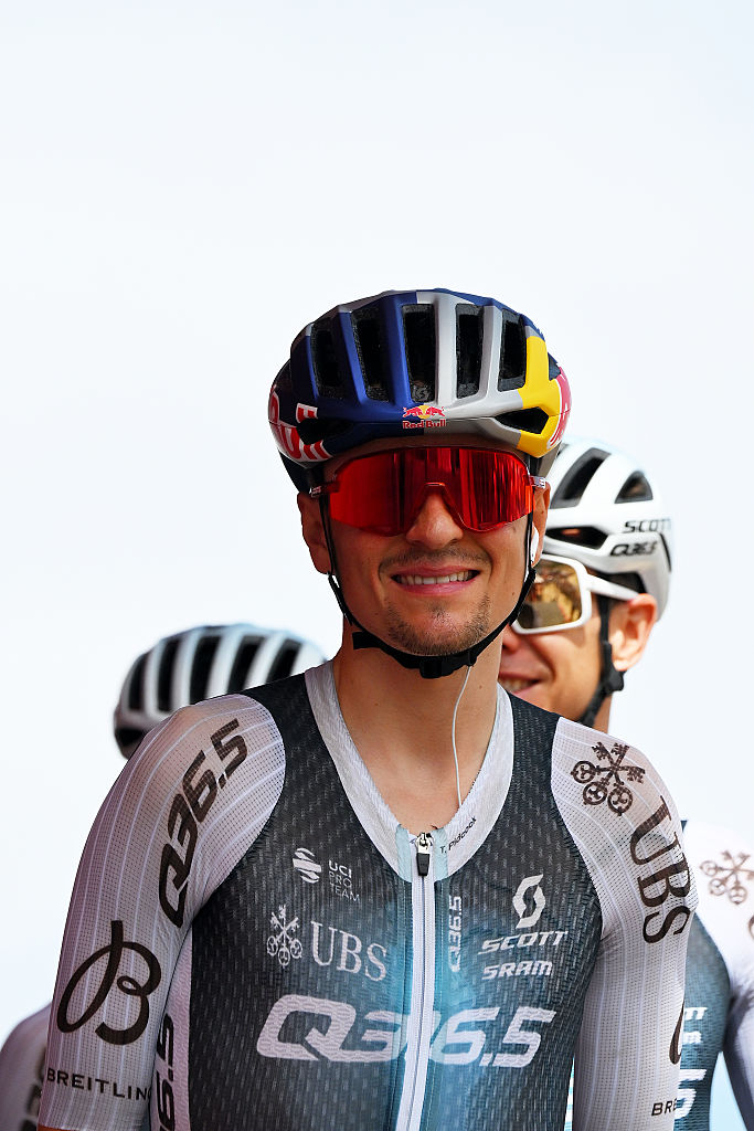 ROBLEDO DE CHAVELA, SPAIN - SEPTEMBER 13: Thomas Pidcock of Great Britain and Team Q36.5 Pro Cycling prior to the La Vuelta - 80th Tour of Spain 2025, Stage 20 a 164.8km stage from Robledo de Chavela to Bola del Mundo. Puerto de Navacerrada 2253m / #UCIWT / on September 13, 2025 in Robledo de Chavela, Spain. (Photo by Tim de Waele/Getty Images)