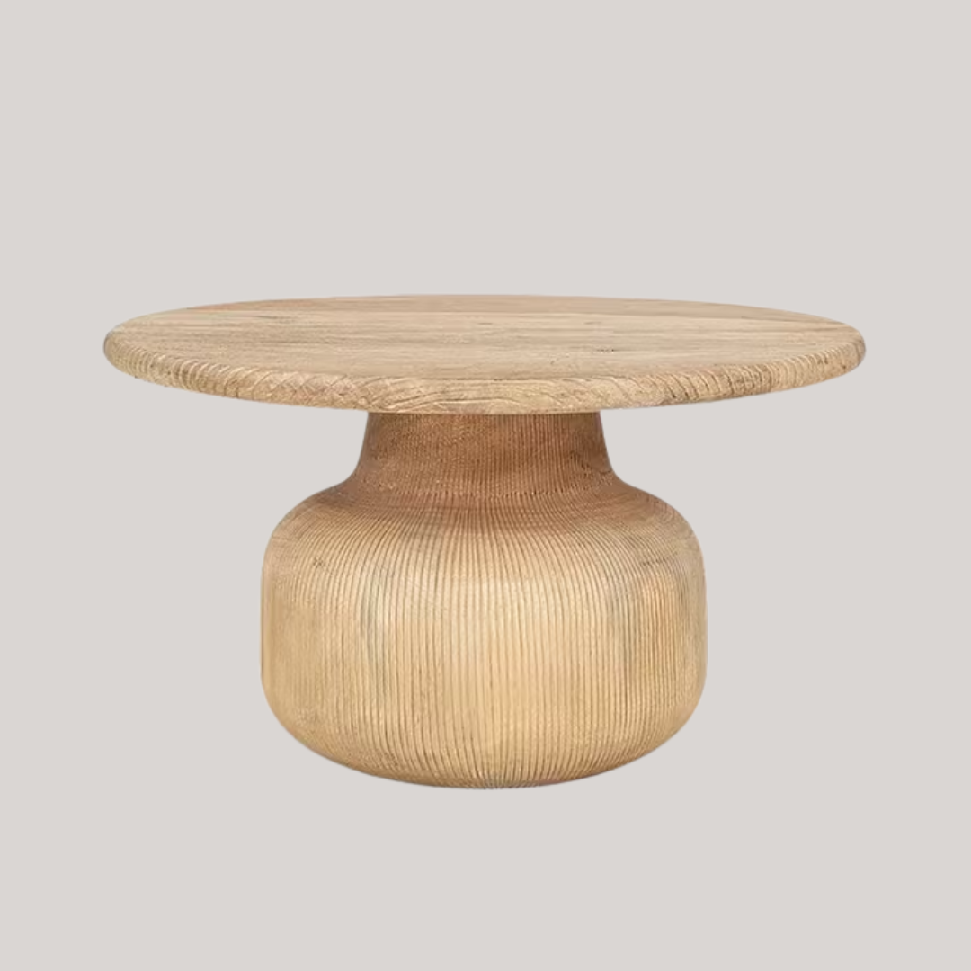 nkuku, Vivan Grooved Wood Coffee Table