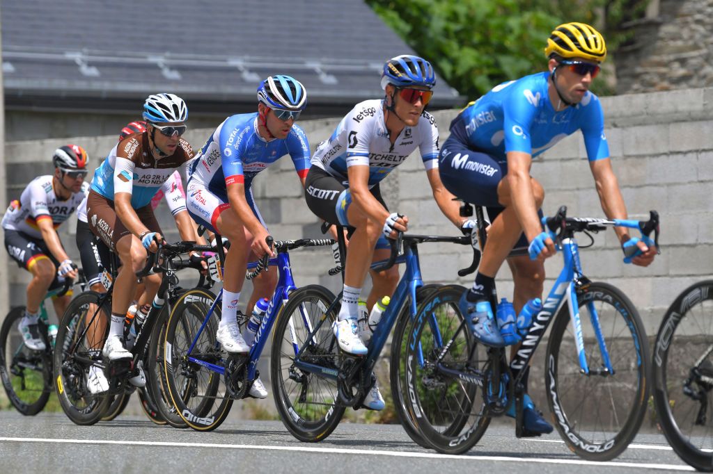 Lilian Calmejane and Matteo Trentin were in the large break on stage 12