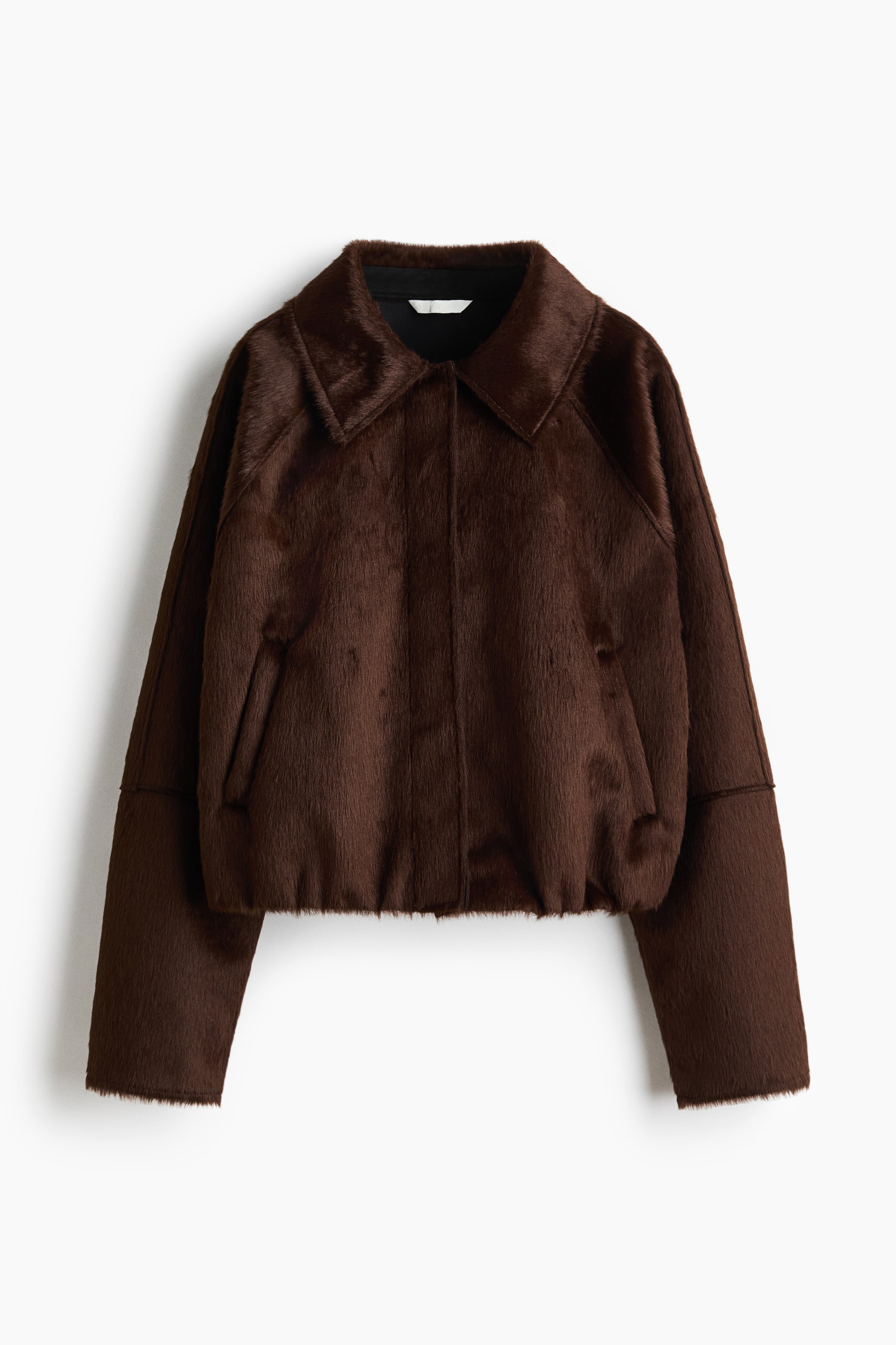 Short Jacket With Collar - Dark Brown