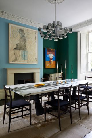 Livingetc-House-Tour-Modern-Home-Dining-Room-with-Green-and-Blue-Walls-and-Large-Art