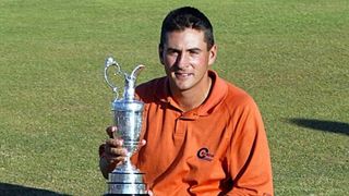 Ben Curtis with the Claret Jug after winning the 2003 Open