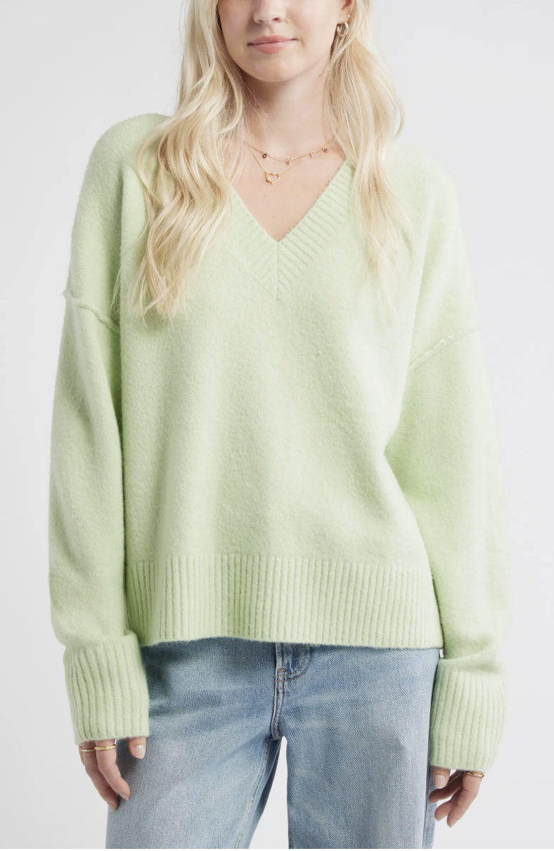 BP., Oversize Cozy V-Neck Sweater