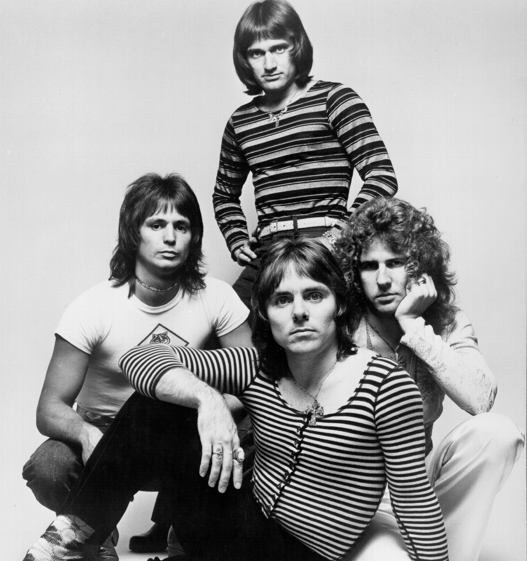 Montrose in 1973: (Clockwise from left) Dennis Carmassi, Bill Church, Sammy Hagar and Ronnie Montrose