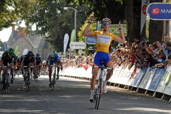 Lars Boom (Rabobank) takes the win in Wells