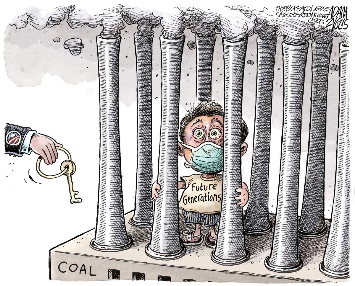 Editorial cartoon U.S. Coal Climate Change