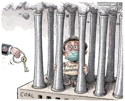 Editorial cartoon U.S. Coal Climate Change