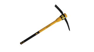 Roughneck Pick Mattock Head, in black and yellow