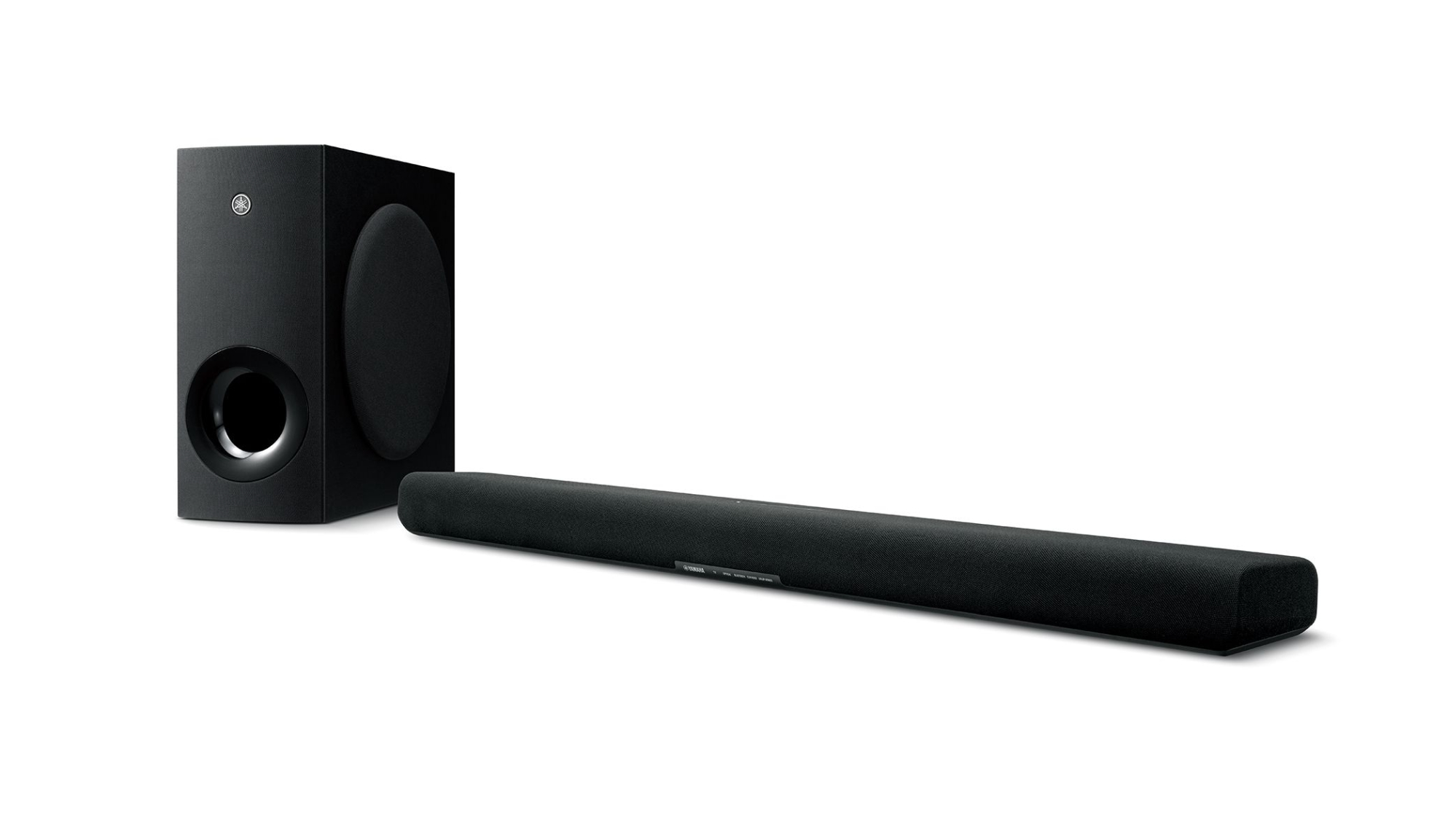 Yamaha SR-B40A Soundbar und Subwoofer Kombination auf weißem Hintergrund