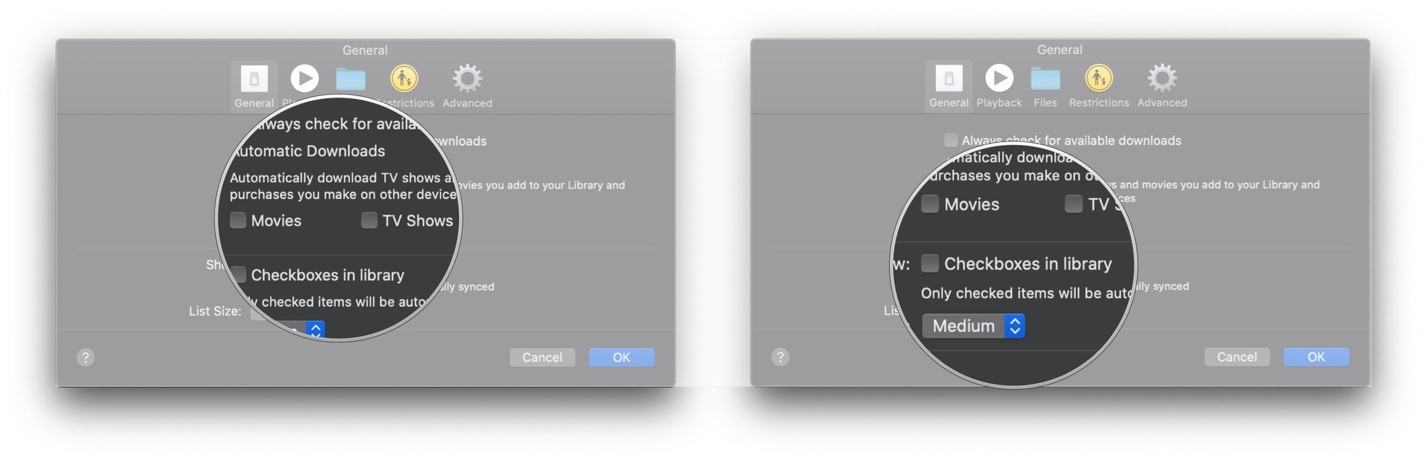 Click checkboxes, click checkbox