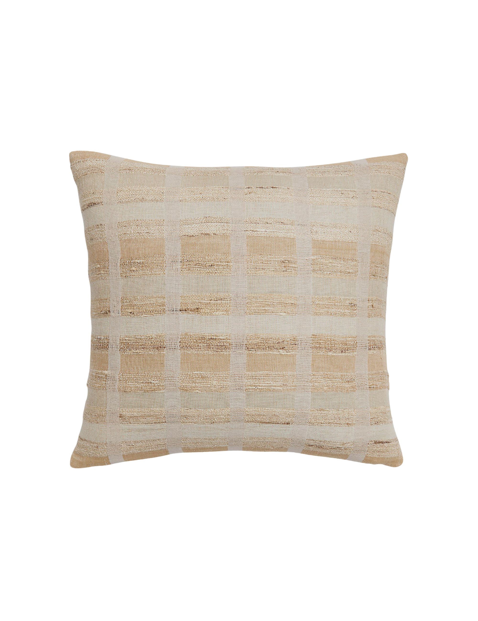 Crate &amp;amp; Barrel, Harper Sierra Tan Stripe Throw Pillow Cover