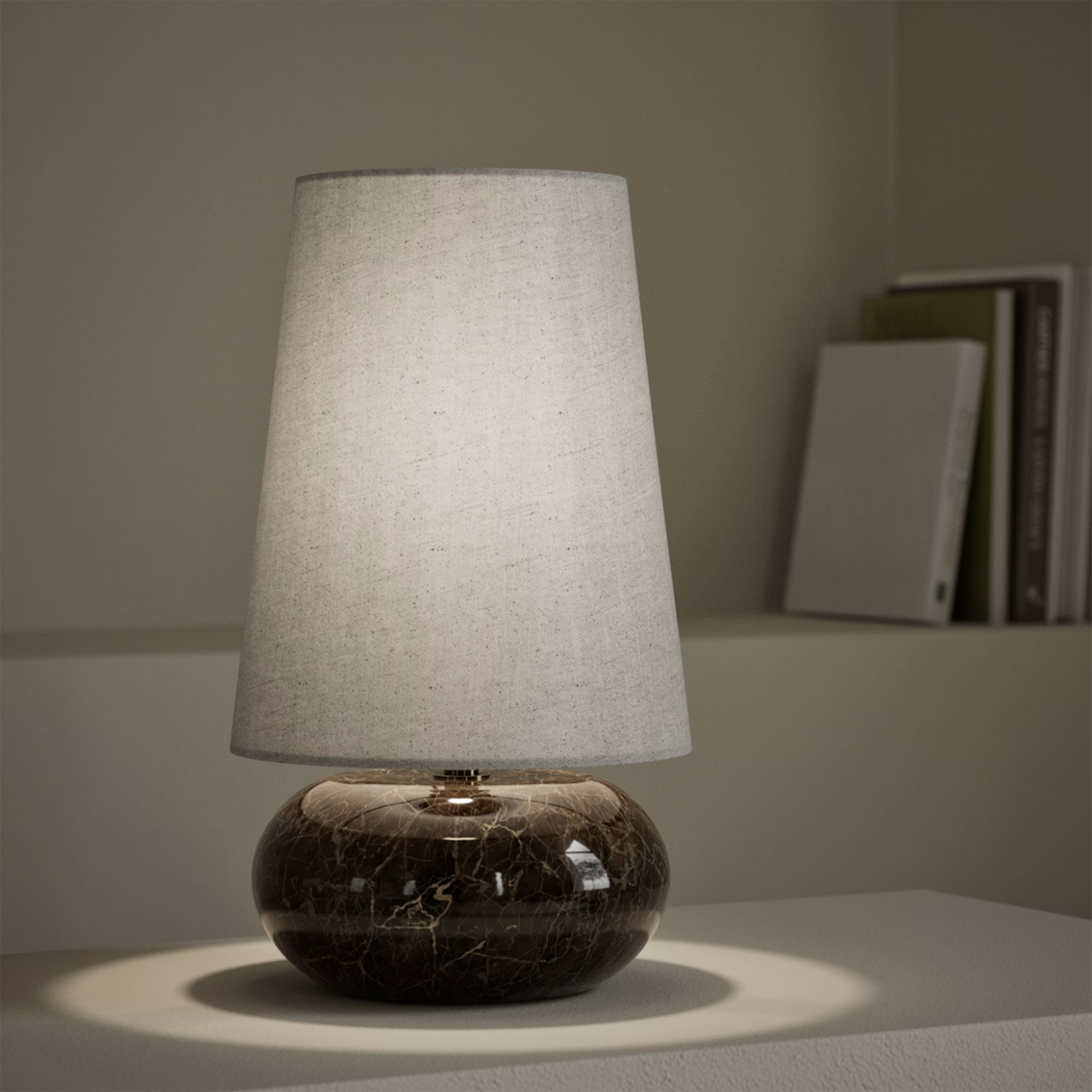 brown marble lamp