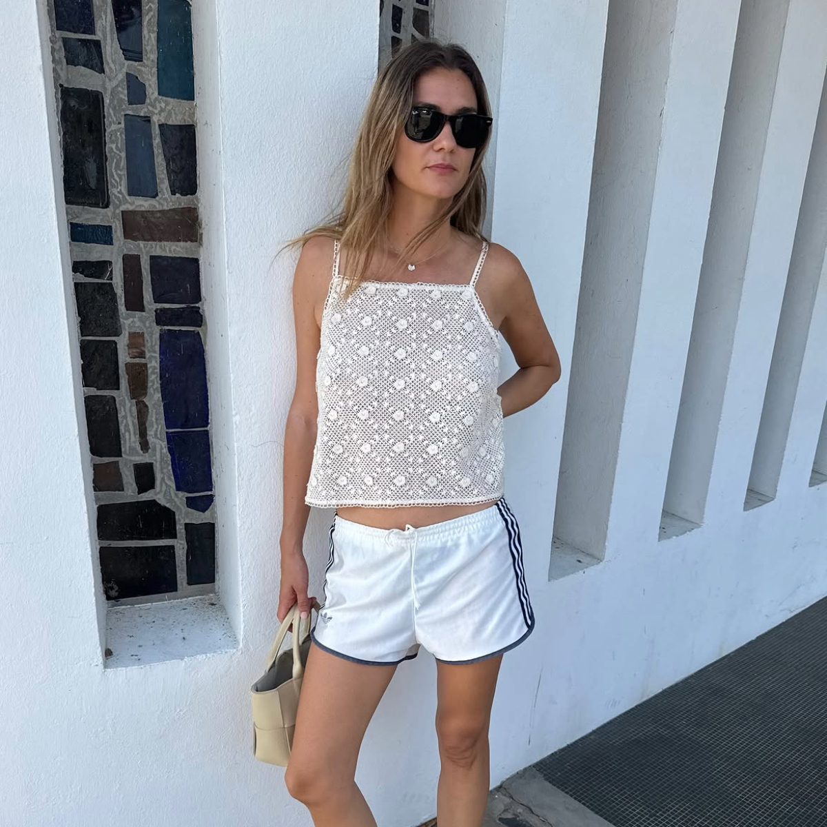 Anne-Laure Mais in athletic shorts