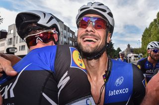 A smiling Tom Boonen after taking the win