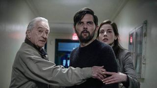 Robert De Niro as Peter Willis, Adam Scott as Tom Kennedy, Michelle Monaghan as Amanda Beck in "The Whisper Man" coming soon to Netflix