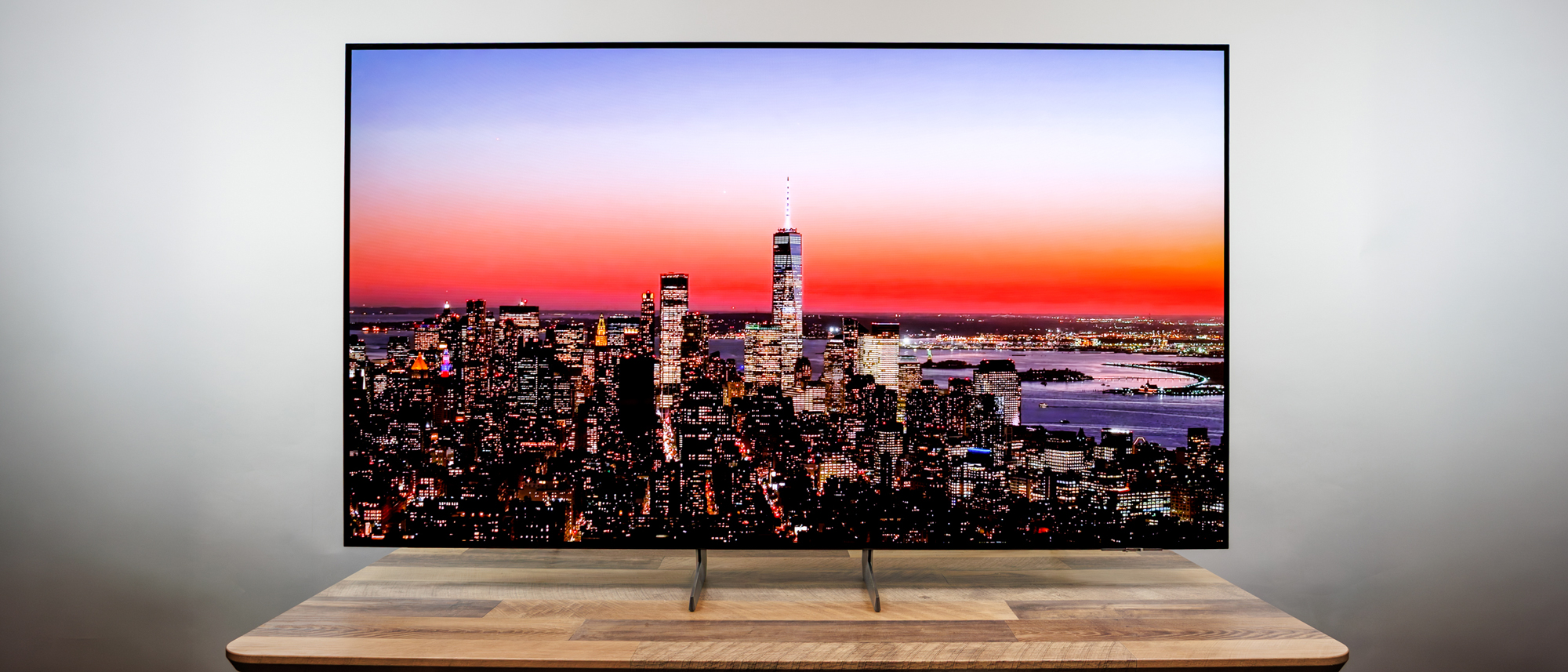Samsung S85H OLED TV on a desk