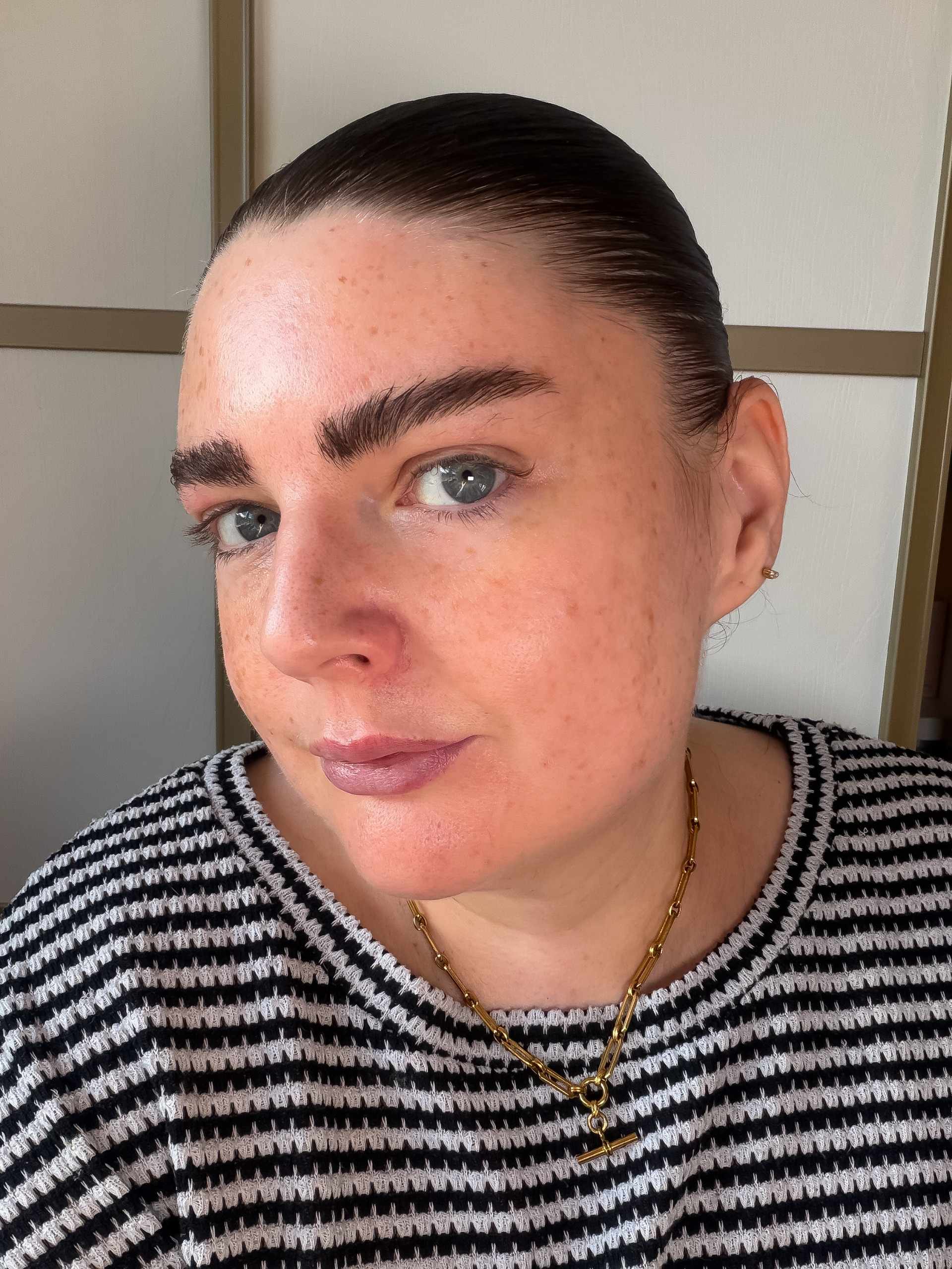 Before application of Erborian Triple Care BB Milk