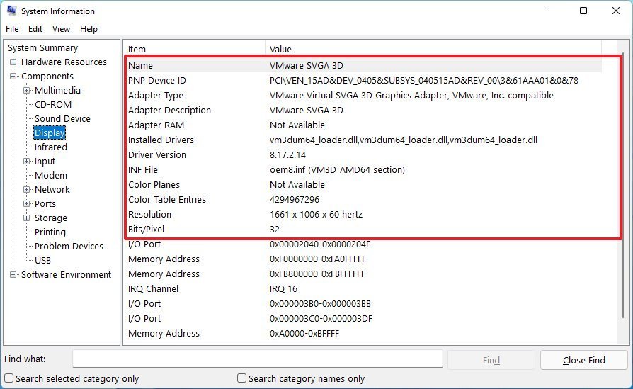 How to check complete hardware specifications on Windows 11 Windows