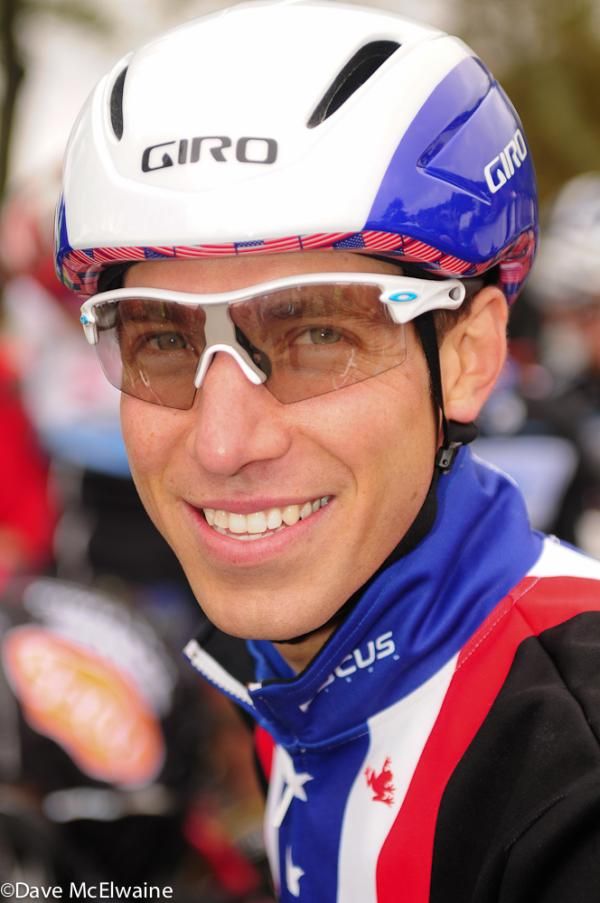 Jeremy Powers (Rapha Focus) at the starting line
