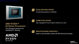 A slide from AMD's press briefing on the Z2 Series processors.