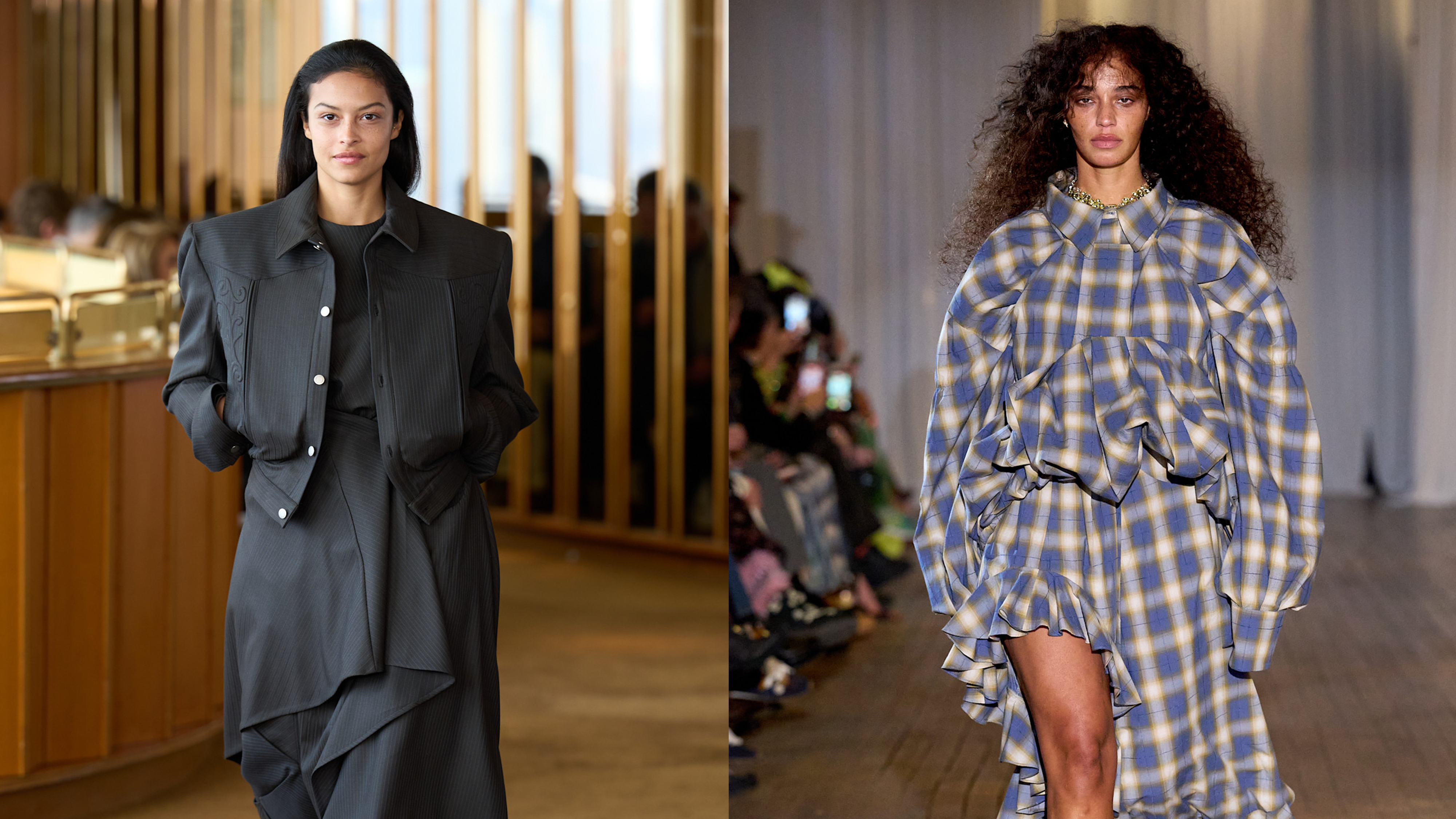 Campillo and Collina Strada models walk the fall/winter 2026 runway in New York