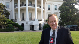 WJXT anchor Tom Wills at the White House